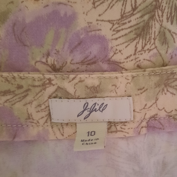 J. Jill vintage cotton floral aline skirt sz 10 *W - Picture 3 of 5